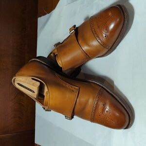 Allen Edmonds St. John's Double Monk Strap Walnut Loafers